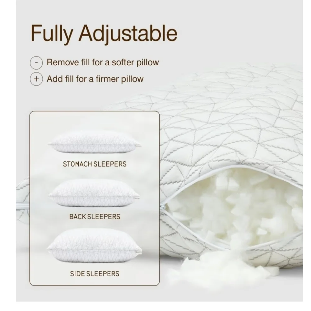 Coop Original Adjustable Pillow, Queen Size Bed Pillows for Sleeping,